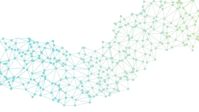 Data flow visualized with dot cloud