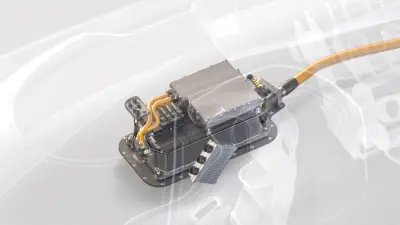 Computergenerietes Bild des Inverters in einem transparenten LMDh-Prototyp.